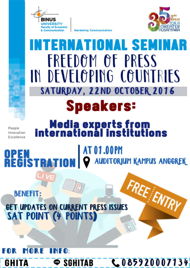 Seminar International: “freedom of press in developing countries”